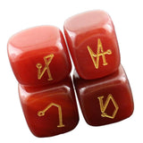 Max Natural Crystal Stone Engraved 4 Angel Symbols Palm Stone #3