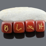 Max Natural Crystal Stone Engraved 4 Angel Symbols Palm Stone #3