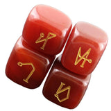 Max Natural Crystal Stone Engraved 4 Angel Symbols Palm Stone #3