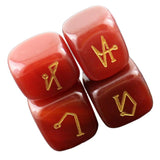 Max Natural Crystal Stone Engraved 4 Angel Symbols Palm Stone #3