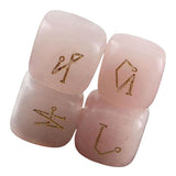 Max Natural Crystal Stone Engraved 4 Angel Symbols Palm Stone #5