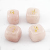 Max Natural Crystal Stone Engraved 4 Angel Symbols Palm Stone #5