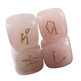 Max Natural Crystal Stone Engraved 4 Angel Symbols Palm Stone #5