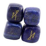 Max Natural Crystal Stone Engraved 4 Angel Symbols Palm Stone #6