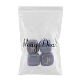 Max Natural Crystal Stone Engraved 4 Angel Symbols Palm Stone #6