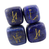 Max Natural Crystal Stone Engraved 4 Angel Symbols Palm Stone #6