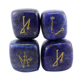 Max Natural Crystal Stone Engraved 4 Angel Symbols Palm Stone #6
