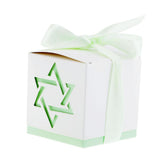 Max Hollow Candy Gift Box Wedding Party Favor Gift Bags with Ribbon Green
