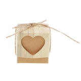 Max 50Pcs Retro Kraft Paper Candy Box Hollow Love Heart Little Crown Gifts Box A