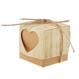 Max 50Pcs Retro Kraft Paper Candy Box Hollow Love Heart Little Crown Gifts Box A