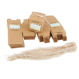 Max 50Pcs Retro Kraft Paper Candy Box Hollow Love Heart Little Crown Gifts Box D