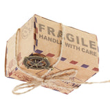 Max Vintage Candy Box Travel Theme Air Mail Gift Boxes with Compass and Rope
