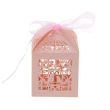 Max Hollow Bird Love Heart Candy Boxes Sweets Wedding Gifts Boxes with Ribbon C