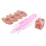 Max Hollow Bird Love Heart Candy Boxes Sweets Wedding Gifts Boxes with Ribbon C