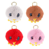 Max Cute Owl Faux Fur Animal Cartoon Kids Toys Birthday Gift Pendant Keychain Pink