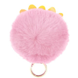 Max Cute Owl Faux Fur Animal Cartoon Kids Toys Birthday Gift Pendant Keychain Pink