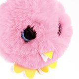 Max Cute Owl Faux Fur Animal Cartoon Kids Toys Birthday Gift Pendant Keychain Pink