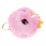 Max Cute Owl Faux Fur Animal Cartoon Kids Toys Birthday Gift Pendant Keychain Pink