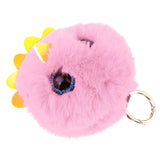 Max Cute Owl Faux Fur Animal Cartoon Kids Toys Birthday Gift Pendant Keychain Pink