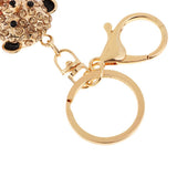 Max Alloy Cartoon Animal Keychain Bag Car Key Chains Gold-Pink Lovely Bear