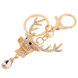 Max Alloy Cartoon Animal Keychain Bag Car Key Chains Gold Deer