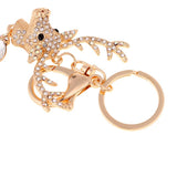 Max Alloy Cartoon Animal Keychain Bag Car Key Chains Gold Deer