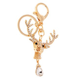 Max Alloy Cartoon Animal Keychain Bag Car Key Chains Gold Deer