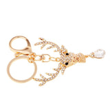 Max Alloy Cartoon Animal Keychain Bag Car Key Chains Gold Deer