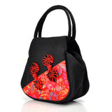 Max Embroidery Handbags Ethnic Canvas Handmade Tote women's handbags Black