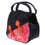 Max Embroidery Handbags Ethnic Canvas Handmade Tote women's handbags Black