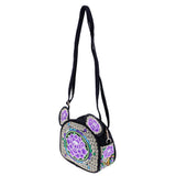 Max Yunnan Ethnic Flower Embroidery Ethnic Canvas Women Shoulder Bag Purple