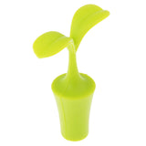Max Fashion Design Novelty Green Bean Sprout Silicone Vacuum Sealed Wine Stopper