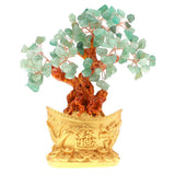 Max Mini Crystal Money Tree Bonsai Style Feng Shui Bring Wealth Luck Green