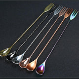 Max Stainless Steel Long Handle Drink Spoon Bar Spoon Stir Tool 50cm Gold