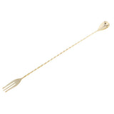 Max Stainless Steel Long Handle Drink Spoon Bar Spoon Stir Tool 50cm Gold
