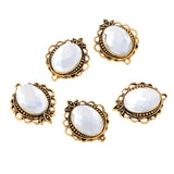 Max 5PCS/Lot Crystal Rihnestone Round Pendant DIY Jewelry Pendant White