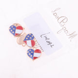 Max 5 Pcs/Lot Colorul Stars and Stripes Pendant Jewelry Accessary DIY Love Heart