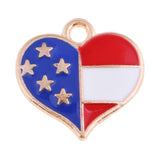 Max 5 Pcs/Lot Colorul Stars and Stripes Pendant Jewelry Accessary DIY Love Heart