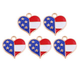 Max 5 Pcs/Lot Colorul Stars and Stripes Pendant Jewelry Accessary DIY Love Heart