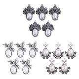 Max 5Pcs/Lot Silver Antique Pendant Alloy Pearl Pendant Jewelry DIY Plum Blossom