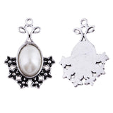 Max 5Pcs/Lot Silver Antique Pendant Alloy Pearl Pendant Jewelry DIY Plum Blossom