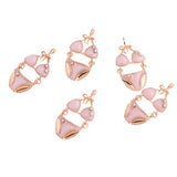 Max 5PCS/Lot Women Sexy Underwear Set Pendant Alloy Enamel Keychain Decor Pink