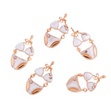 Max 5PCS/Lot Women Sexy Underwear Set Pendant Alloy Enamel Keychain Decor White