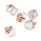 Max 5PCS/Lot Crystal Square Bead Pendant Necklace For Women Jewelry  White