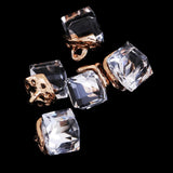 Max 5PCS/Lot Crystal Square Bead Pendant Necklace For Women Jewelry  White