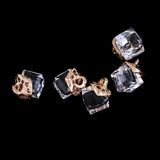 Max 5PCS/Lot Crystal Square Bead Pendant Necklace For Women Jewelry  White