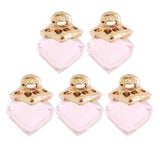 Max 5PCS/Lot Crystal Square Bead Pendant Necklace For Women Jewelry  Pink