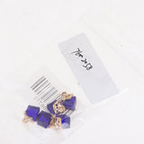 Max 5PCS/Lot Crystal Square Bead Pendant Necklace For Women Jewelry  Dark Blue