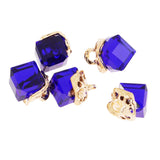 Max 5PCS/Lot Crystal Square Bead Pendant Necklace For Women Jewelry  Dark Blue