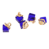 Max 5PCS/Lot Crystal Square Bead Pendant Necklace For Women Jewelry  Dark Blue